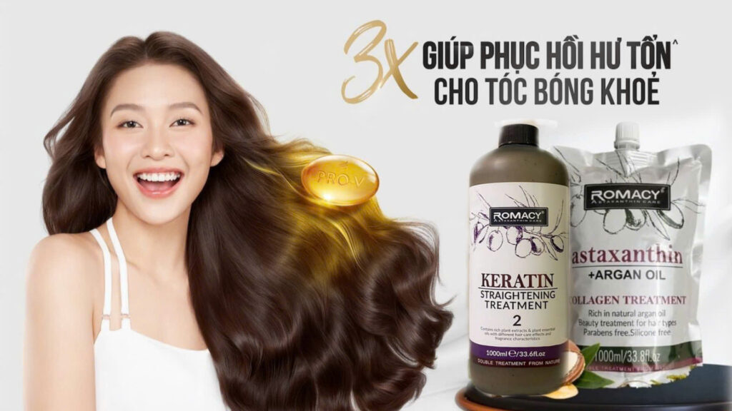 Mái tóc suôn mượt khỏe mạnh sau khi sử dụng dưỡng chất Astaxanthin