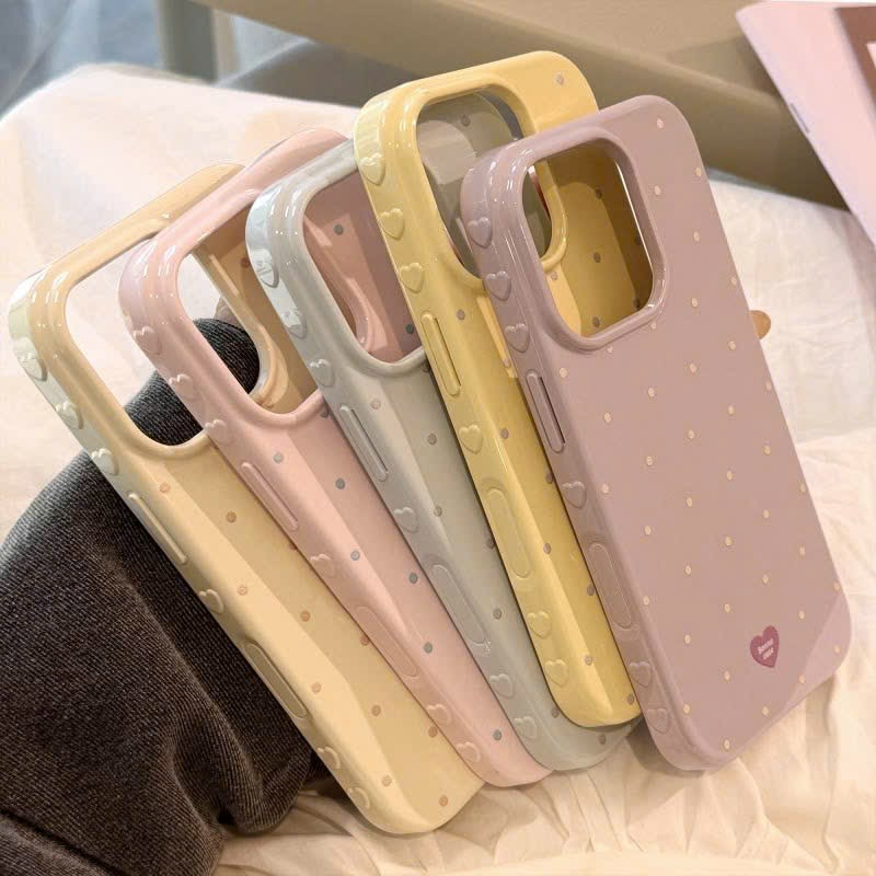 Ốp lưng dễ thương tại Nhà Ốp dễ thương phong cách Hàn Quốc chấm bi nhẹ nhàng