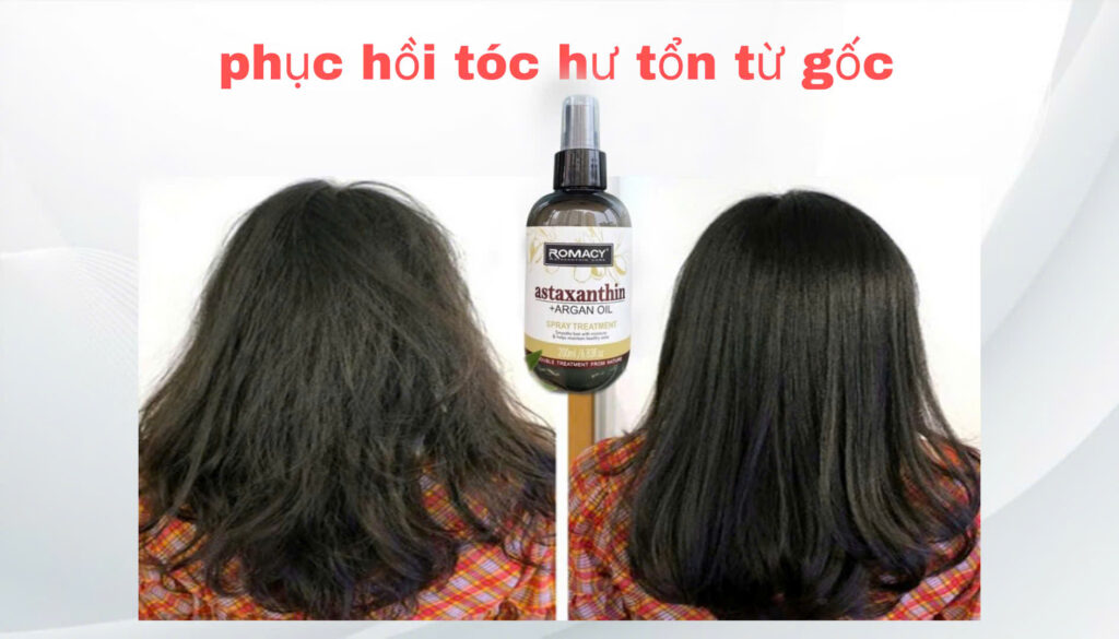 Romacy hỗ trợ phục hồi tóc khô xơ hư tổn